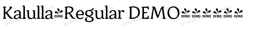 Kalulla-Regular DEMO字体转换